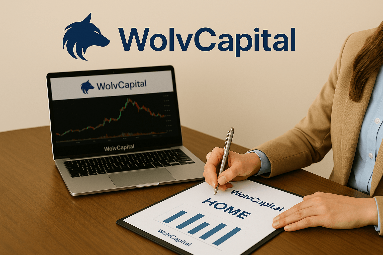 WolvCapital digital investment platform hero image, U.S. fintech company